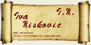 Iva Mišković vizit kartica